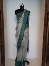 Abstract Linen Saree with Sequin Embroidery
