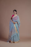 Neel Kamal Chanderi Saree