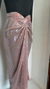 Baby Pink Sequin Drape Skirt