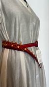 Gond Ghariyal Belt – Red Multicoloured