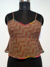 Patti Peplum Bagh Printed Slip Top