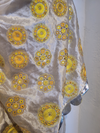 Basanti Mashroo Hand Embroidery Saree