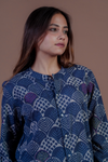 Indigo Batik Hand Embroidered Shirt