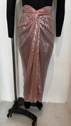 Baby Pink Sequin Drape Skirt