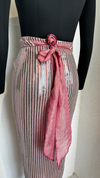 Baby Pink Sequin Drape Skirt