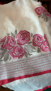 Gulaab Linen Saree